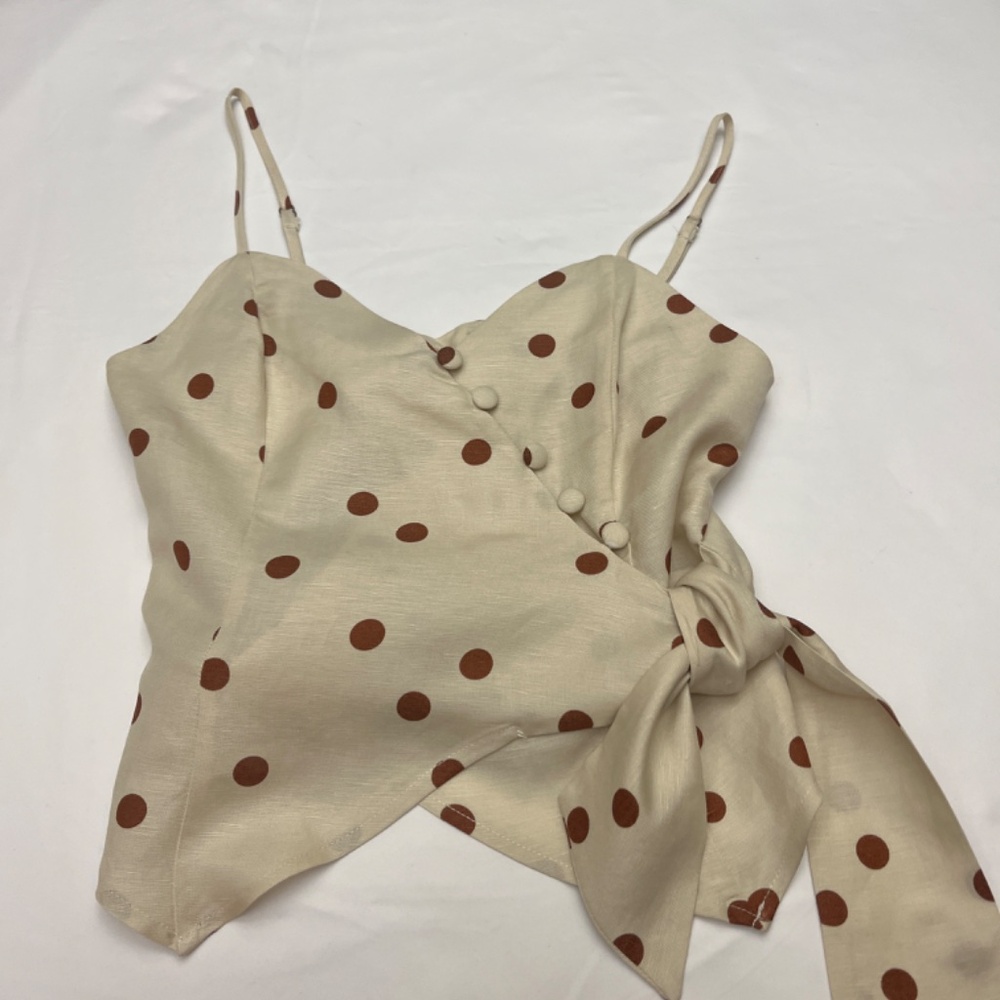 NWT Adorable Moon River Wrap Cropped Asymmetrical Cami Top. Sz. Sm. - Picture 8 of 12